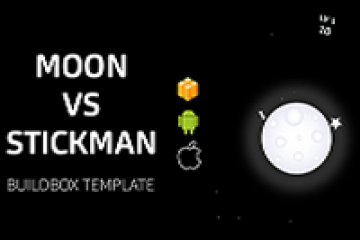 Moon vs stickman Buildbox Template