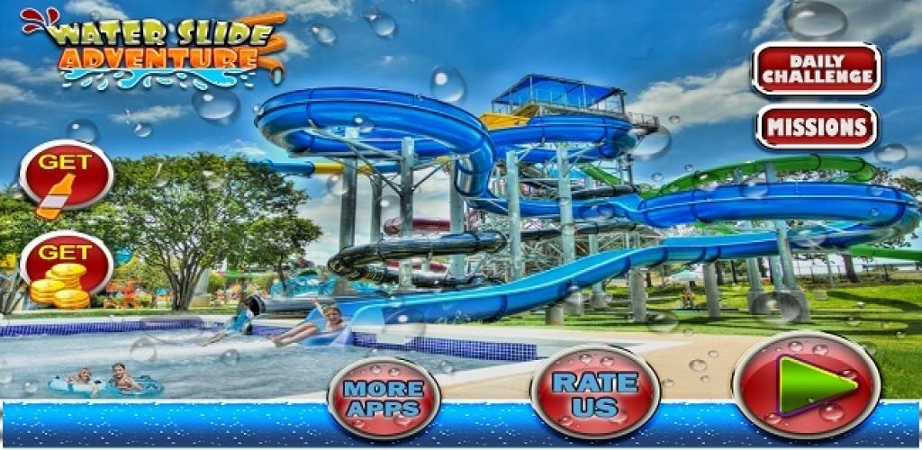 Water Slide Rush Racing : Uphill Water Park Stunt & Ride Adventure