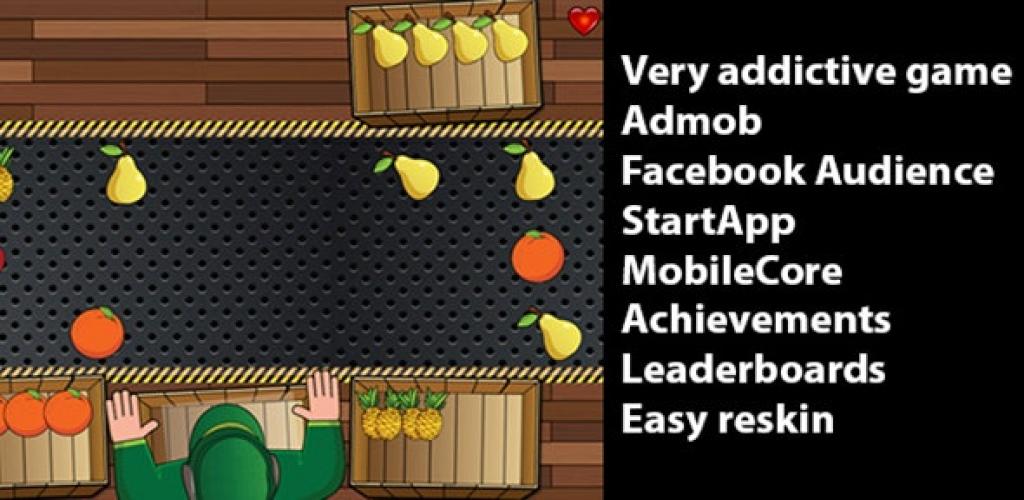 Fruit Sorting Game with Admob, StartApp  Leaderboards