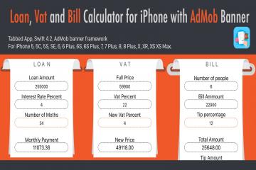 Loan, Vat  Bill Calculator for iPhone with AdMob Banner