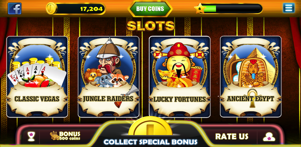 Cocos - Slotmania 4 Themes -Classic Vegas ,Jungle Raiders , Lucky Fortunes , Ancient Egypt