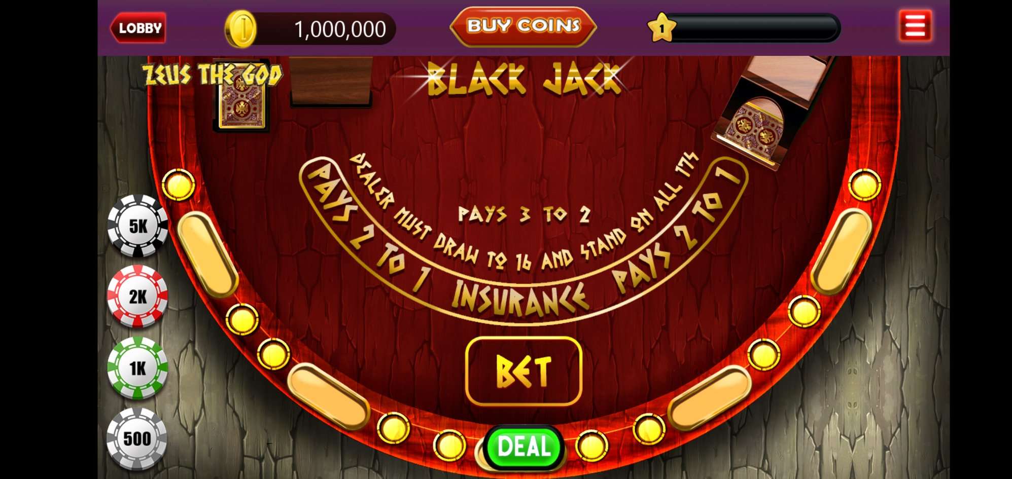 4 in 1 Slots, Blackjack, Roulette, Baccarat