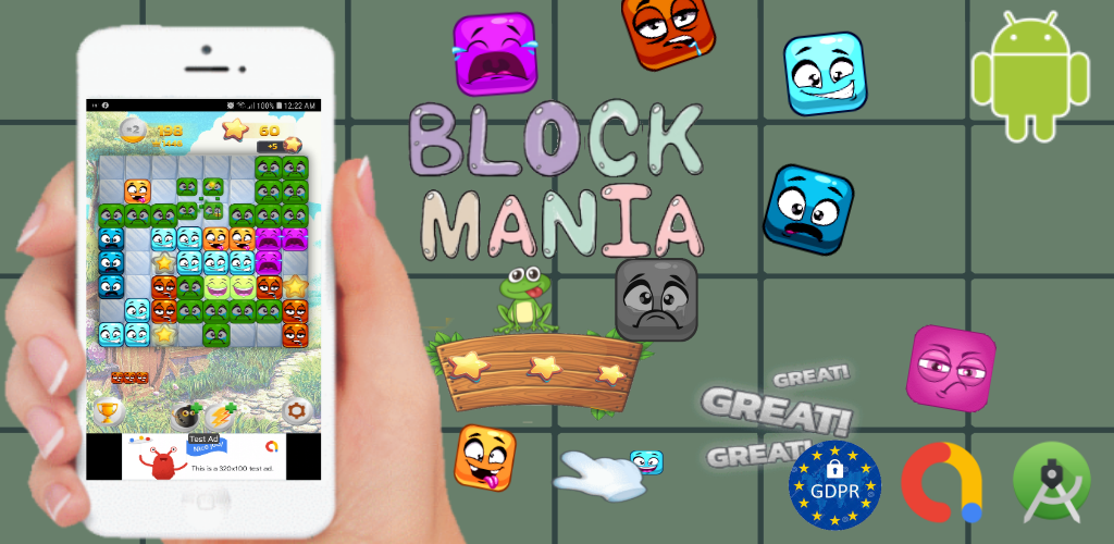 Block Mania – Admob, GDPR, Android Studio