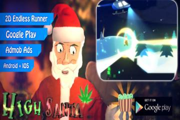 High Santa - 2D Endless Runner Parkour (Unity)