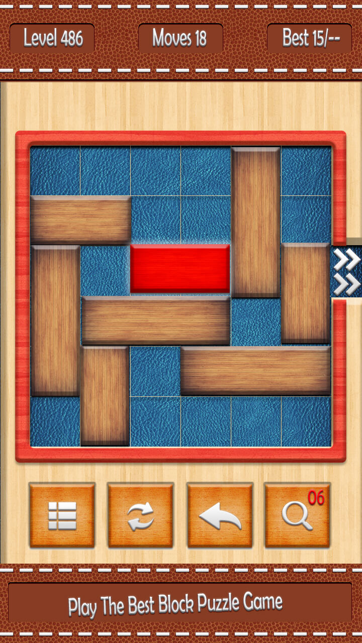 UnBlock Red Wood Escape Puzzle