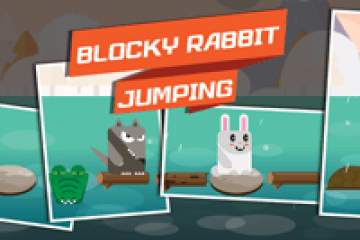 Blocky Rabbit Jumping