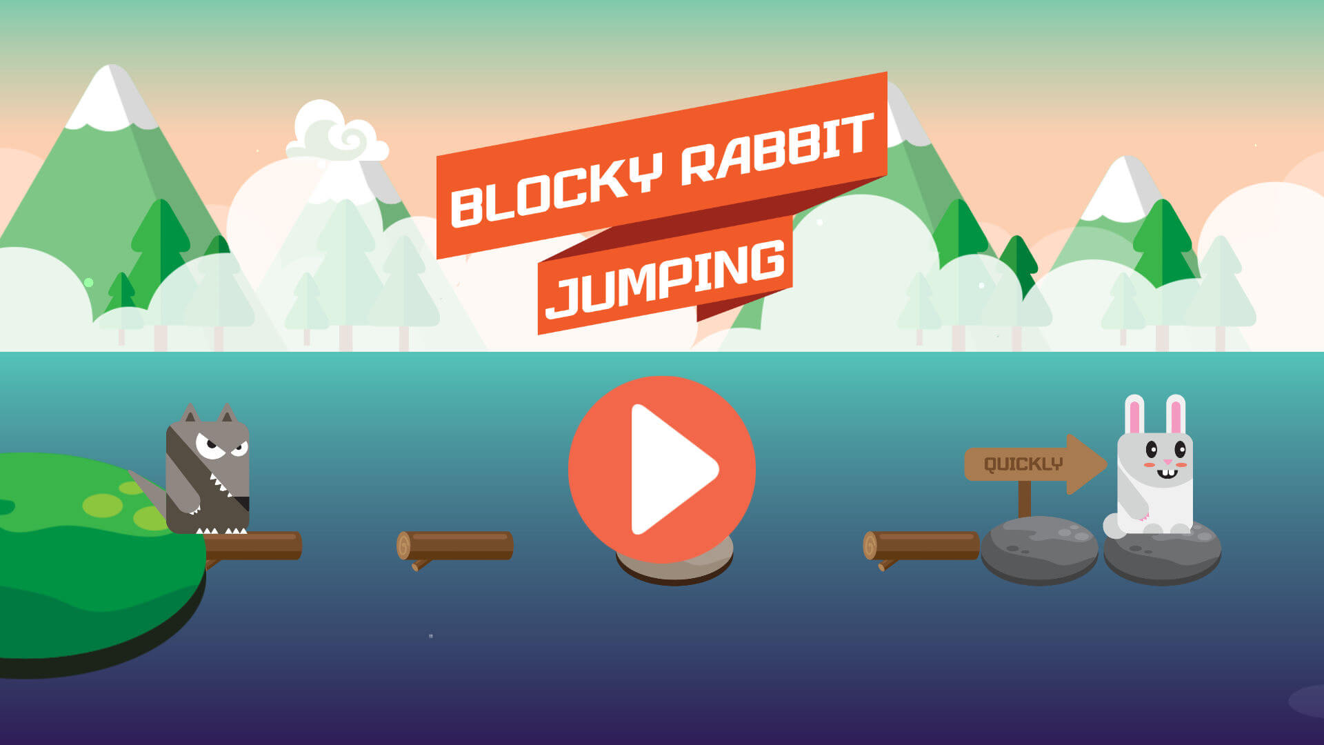 Blocky Rabbit Jumping