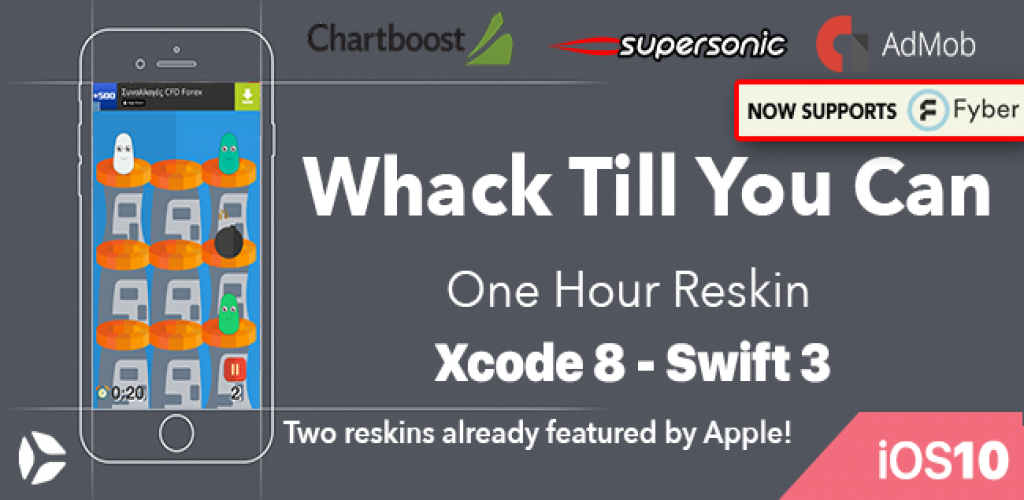 Whack Till You Can â€“ One Hour Reskin - iOS 10  Swift 3 ready