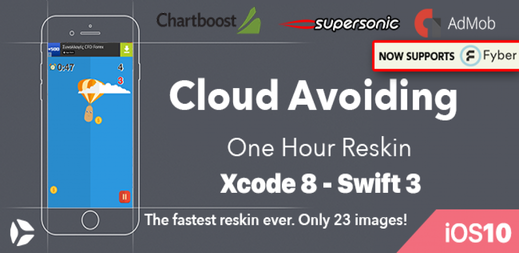 Cloud Avoiding â€“ One Hour Reskin - iOS 10  Swift 3 ready