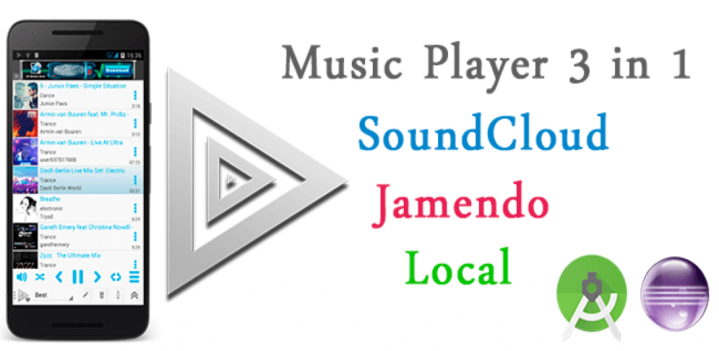 Tri Music Player ( SoundCloud, Jamendo, Local )