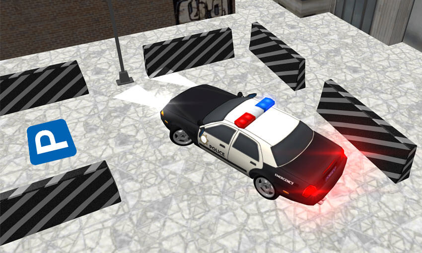 Police car parking game real driving 2020