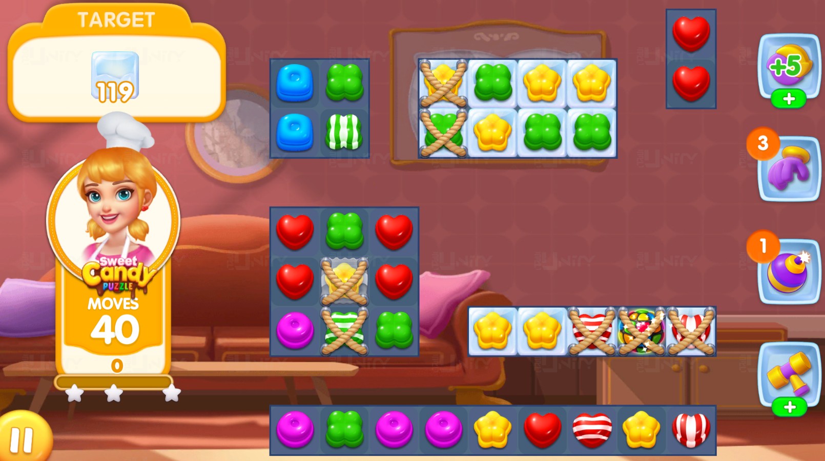 Sweet Tooth Town, Free Online Match 3 Puzzle Game