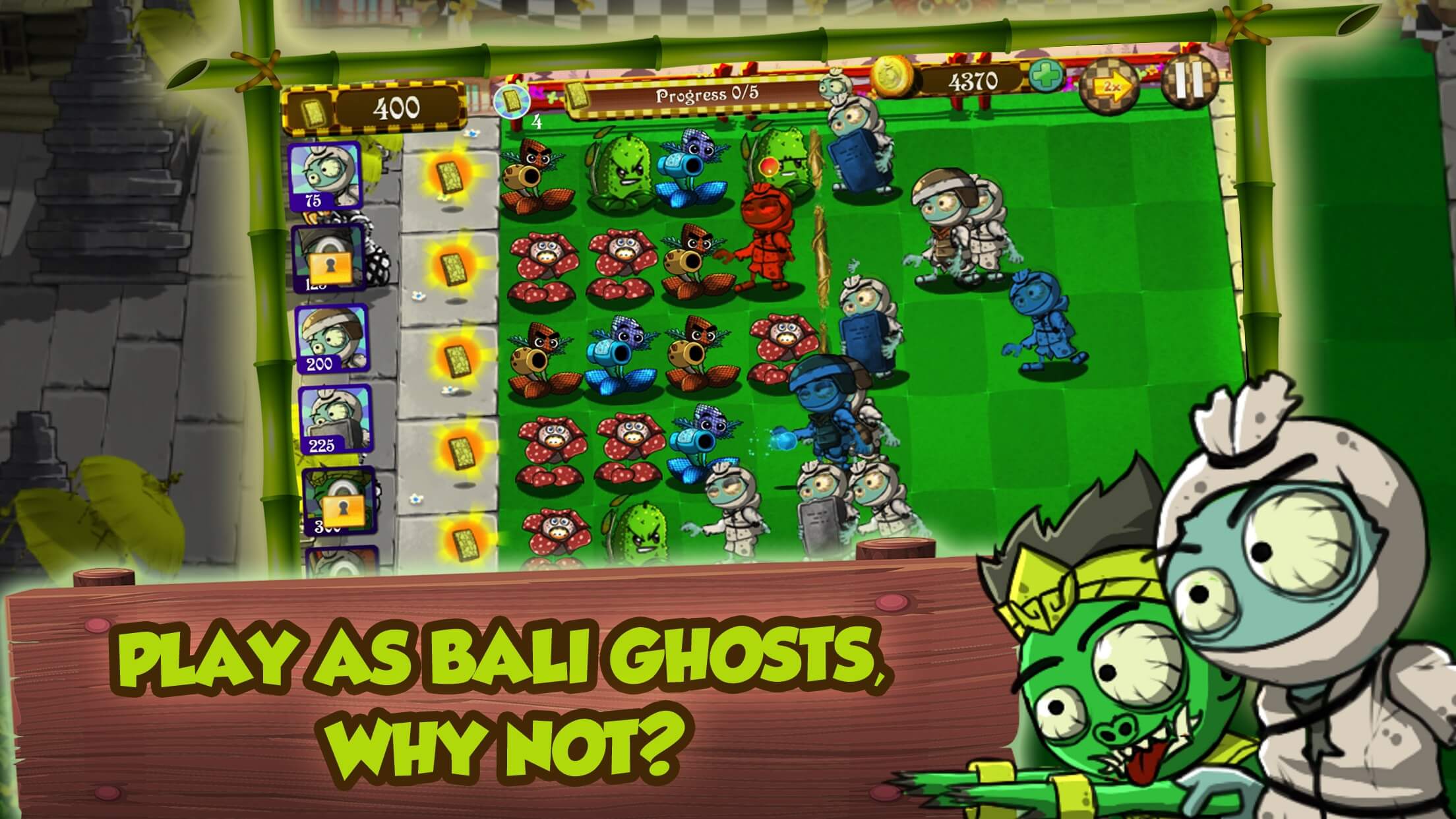 Bali Ghost Battle - Plant Versus Zombie
