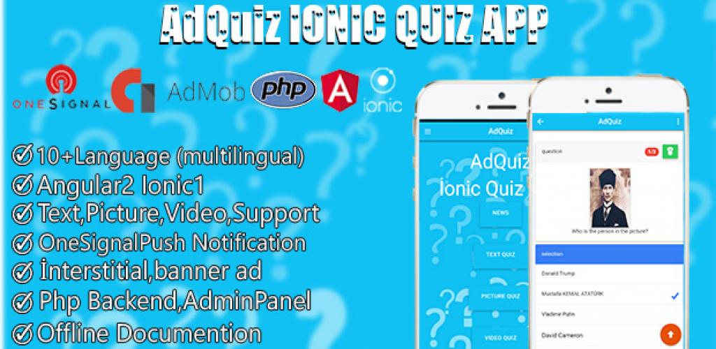 Adquiz Ionic Multilingual Quiz App